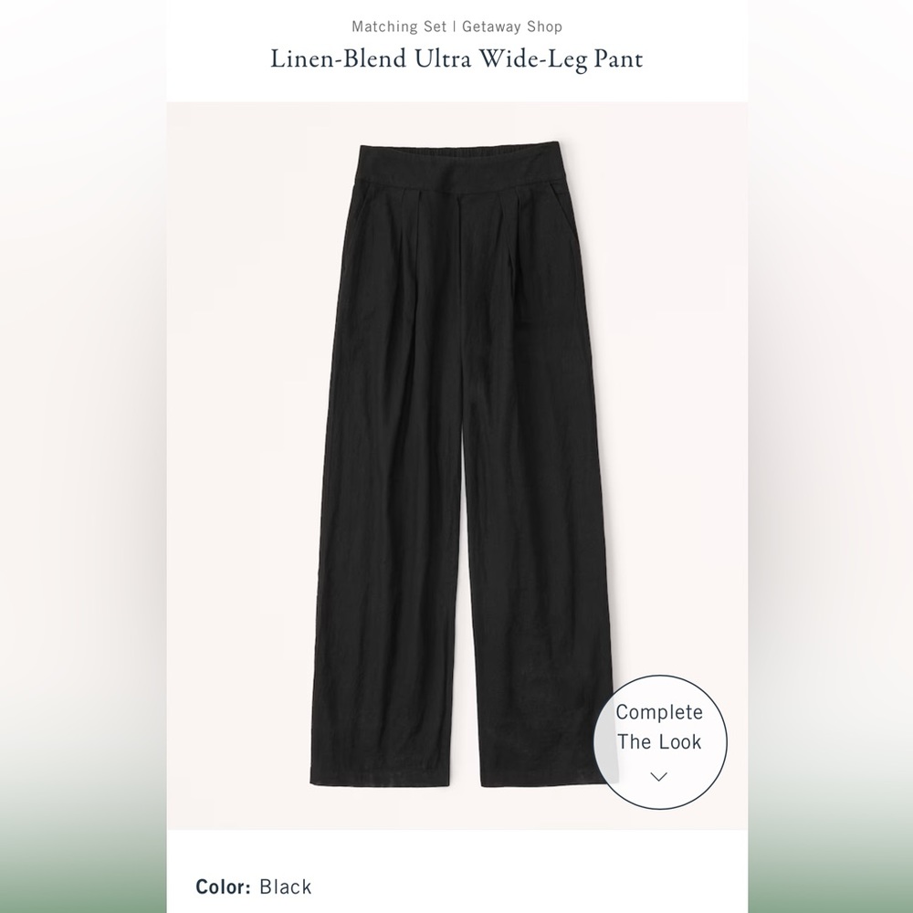 Abercrombie Black Linen Pants